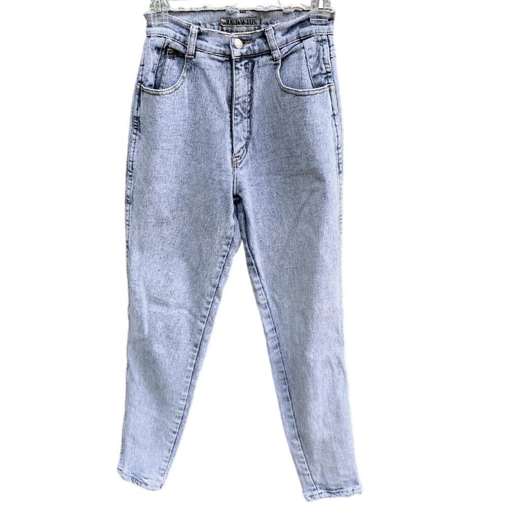 Vintage y2K 90s Jordache High Waist "Acid Wash" Distressed Jeans Size 26